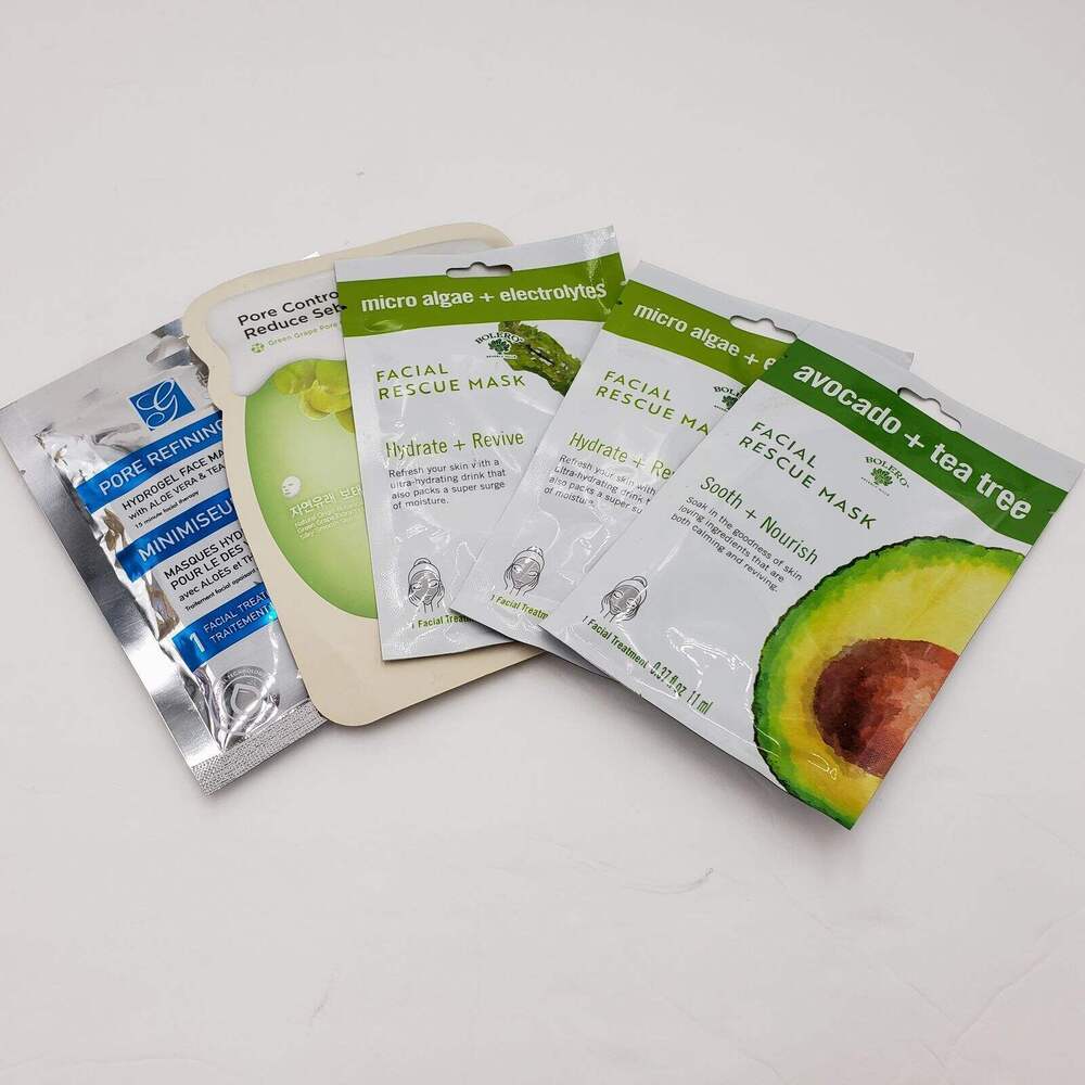 Facial Sheet Masks Assorted Lot of 5: Bolero Beverly Hills, Frudia